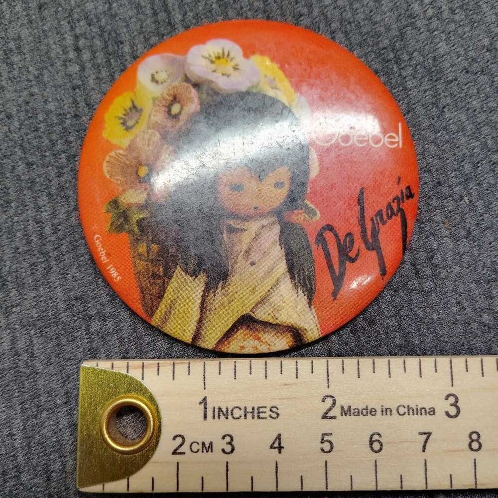 Goebel De Grazia Doll Pin 1985 Vintage Orange Flower Basket - Picture 3 of 7